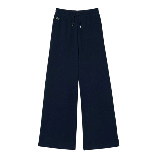 Navy - Front - Lacoste Womens-Ladies Organic Cotton Relaxed Fit Sweatpants