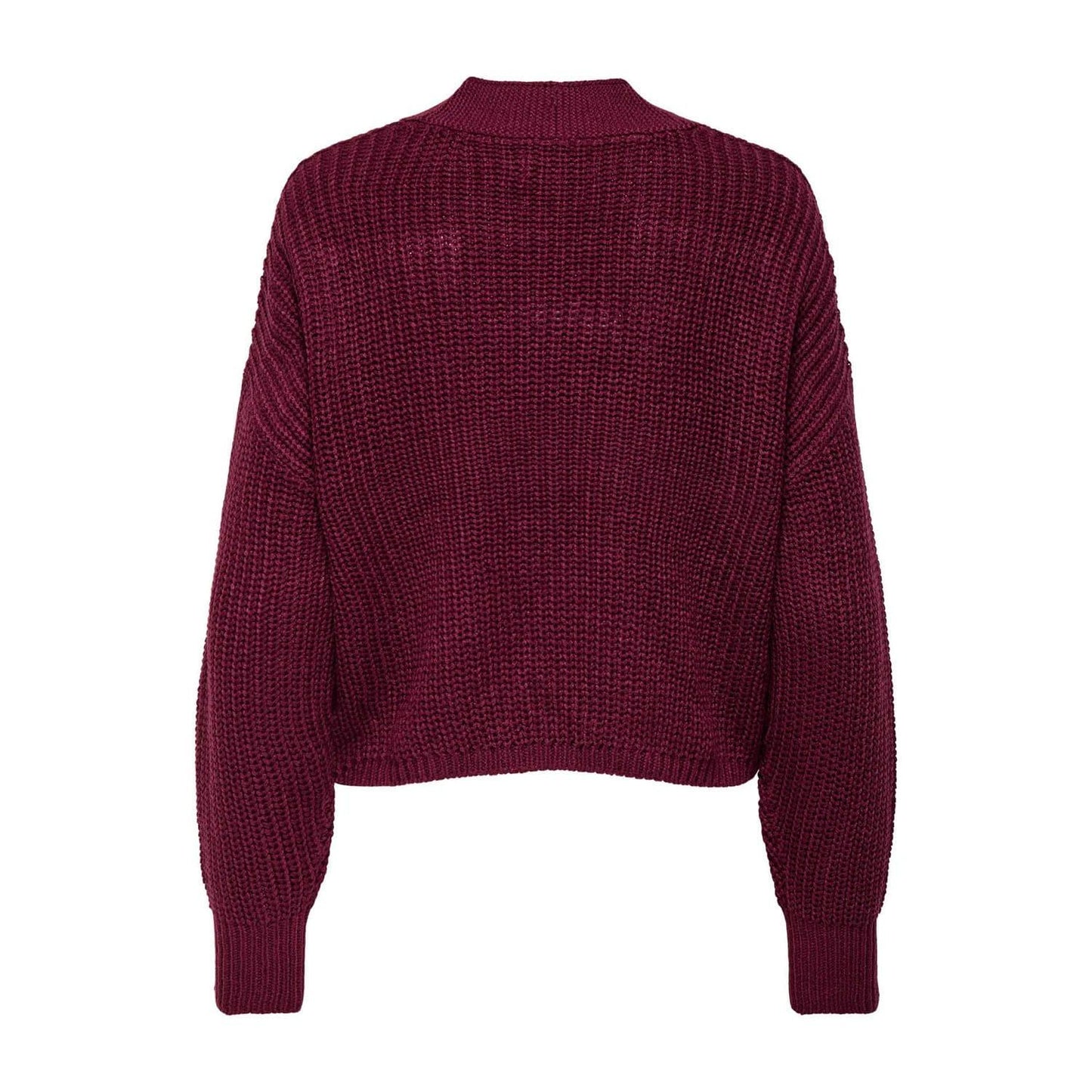 Wine - Back - Only Womens-Ladies Carol Nice Knitted Cardigan