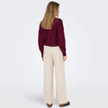 Wine - Lifestyle - Only Womens-Ladies Carol Nice Knitted Cardigan