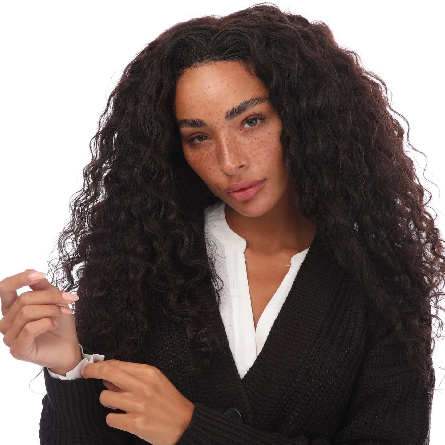Black - Side - Only Womens-Ladies Carol Nice Knitted Cardigan