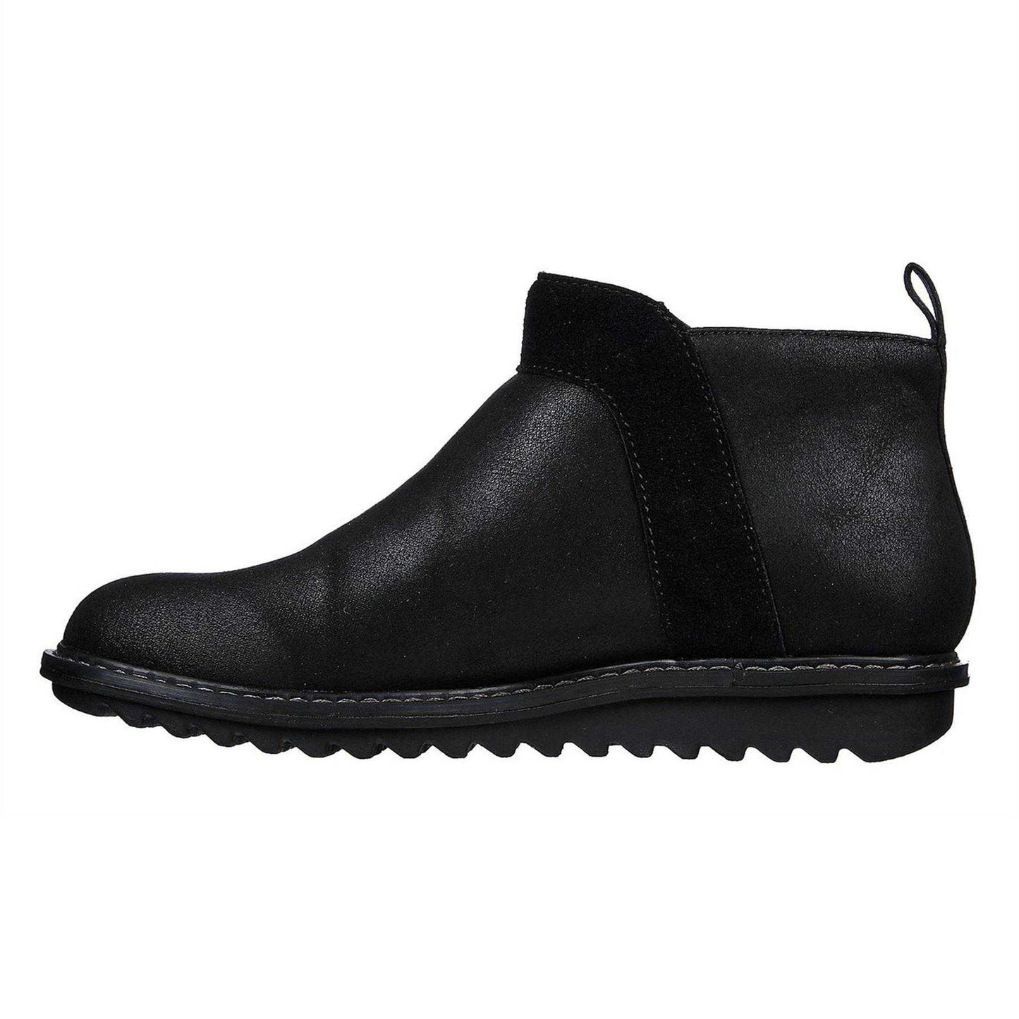 Black - Back - Skechers Womens-Ladies Suede Arch Fit Ankle Boots