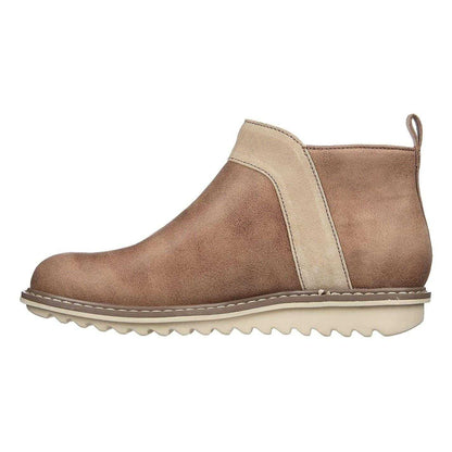Mushroom - Back - Skechers Womens-Ladies Suede Arch Fit Ankle Boots