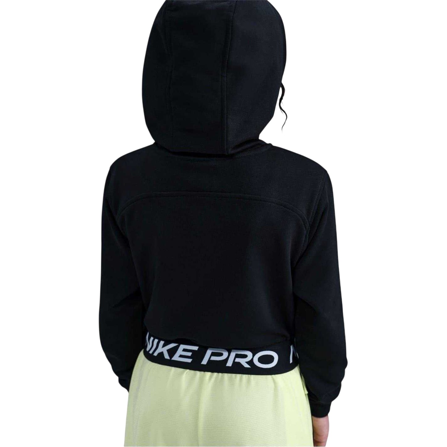 Black - Back - Nike Childrens-Kids Pro Full Zip Hoodie