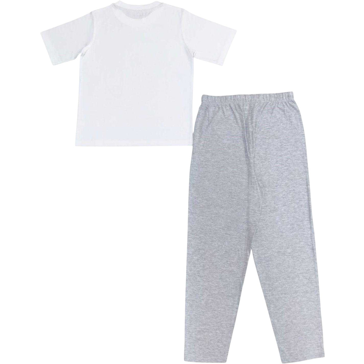 Grey - Back - Linea Childrens-Kids Blank Pyjama Set