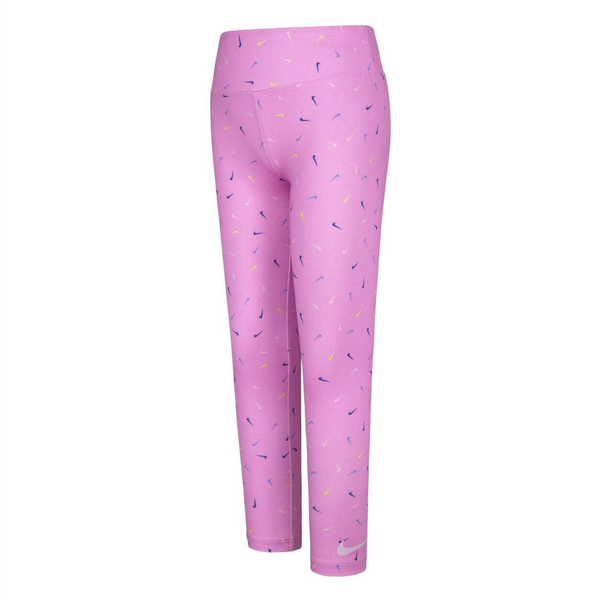 Mineral - Side - Nike Girls Swoosh Slim Leggings