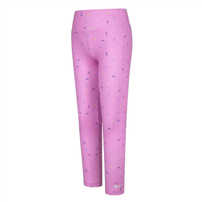 Mineral - Side - Nike Girls Swoosh Slim Leggings