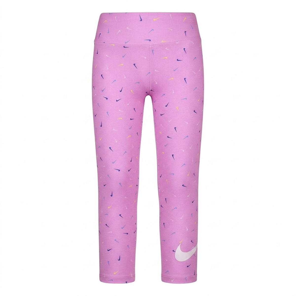 Mineral - Front - Nike Girls Swoosh Slim Leggings