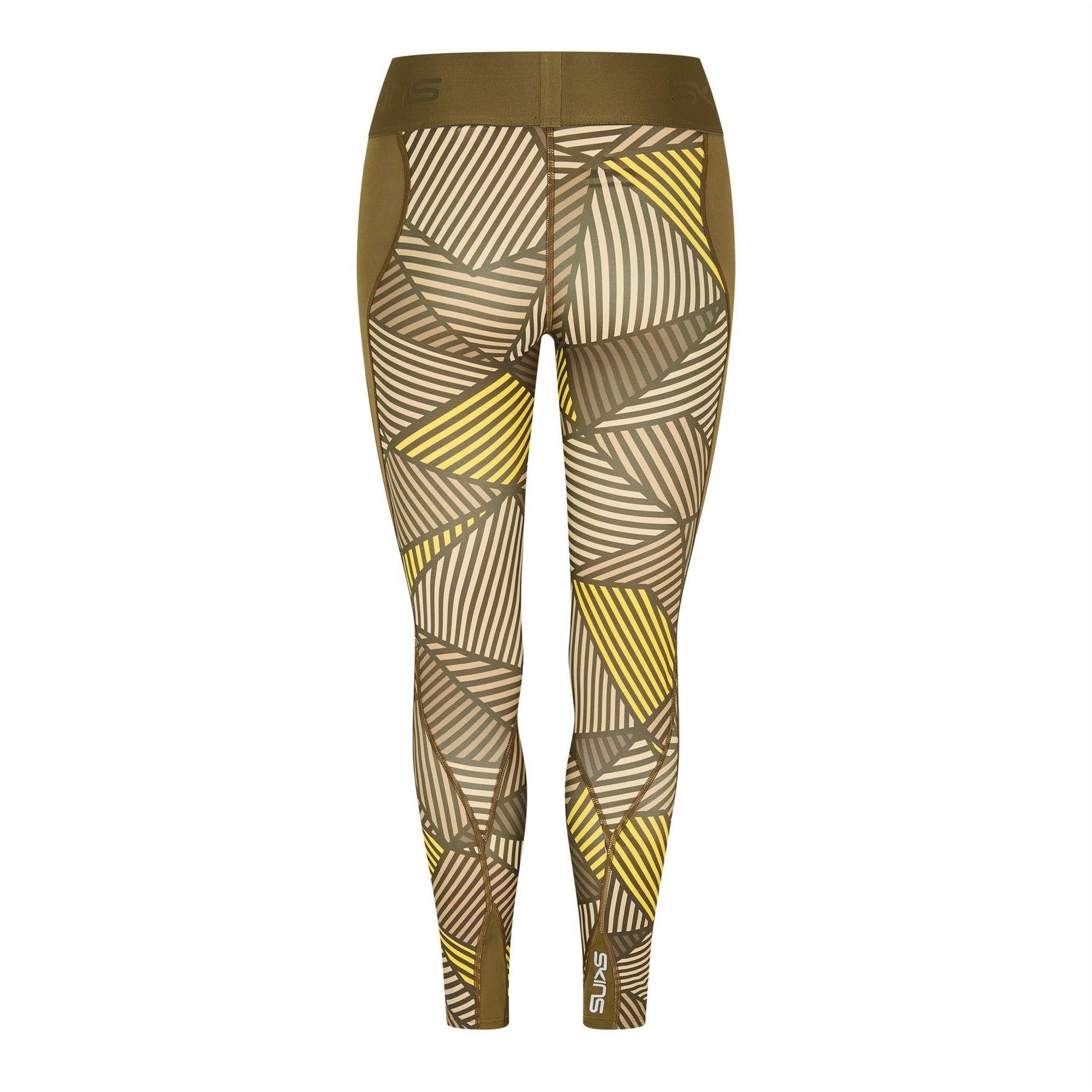 Green - Back - Skins Womens-Ladies Fitted 7-8 Leggings