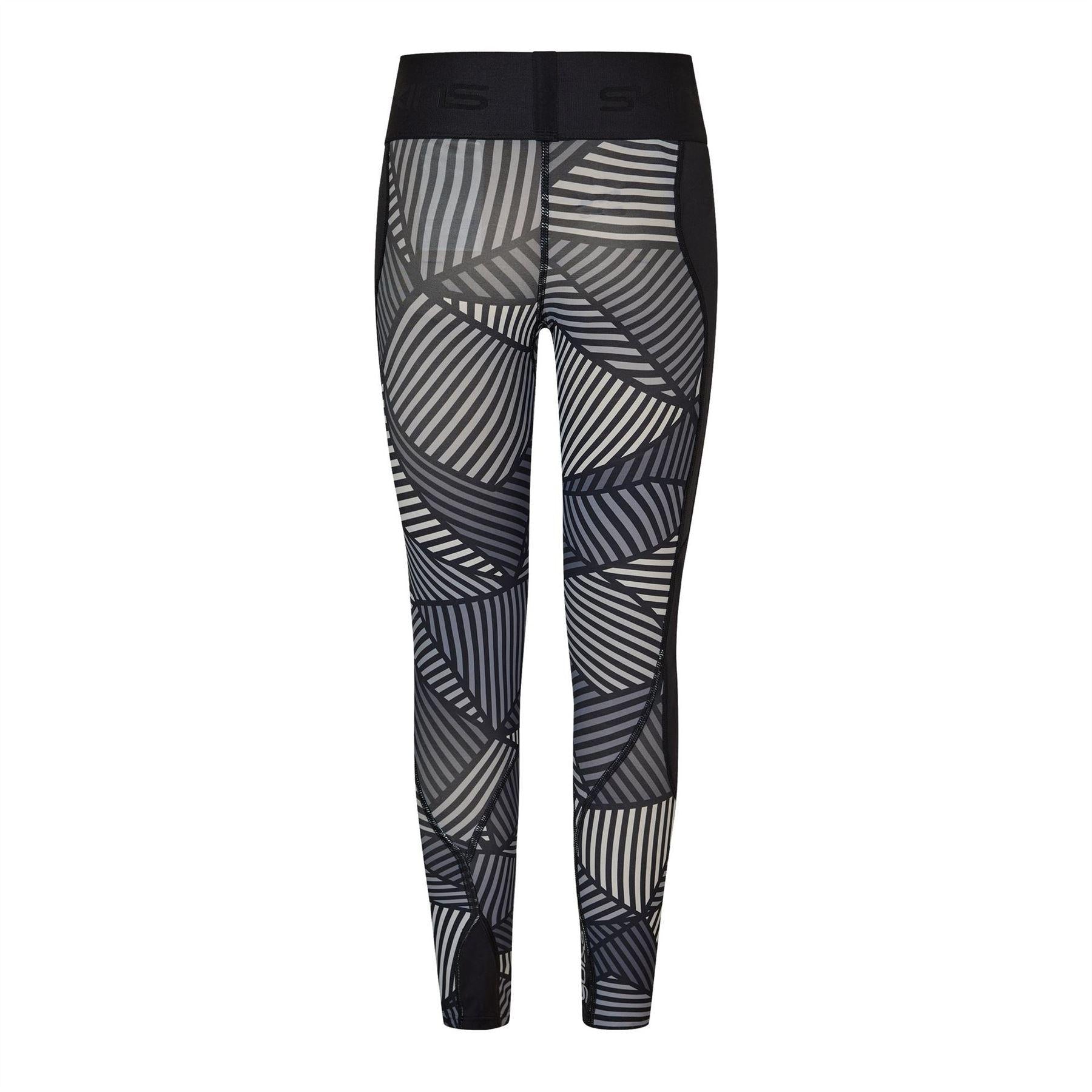Grey - Back - Skins Womens-Ladies Fitted 7-8 Leggings