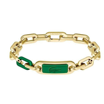 Gold - Front - Lacoste Mens Crew Bracelet