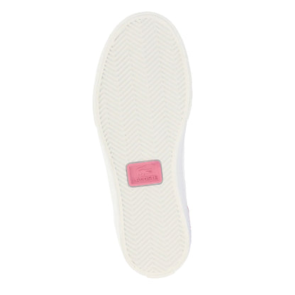 White-Pink - Side - Lacoste Womens-Ladies Lerond Pro Leather Trainers