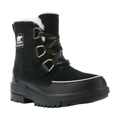 Black - Side - Sorel Womens-Ladies Leather Hiking Winter Boots