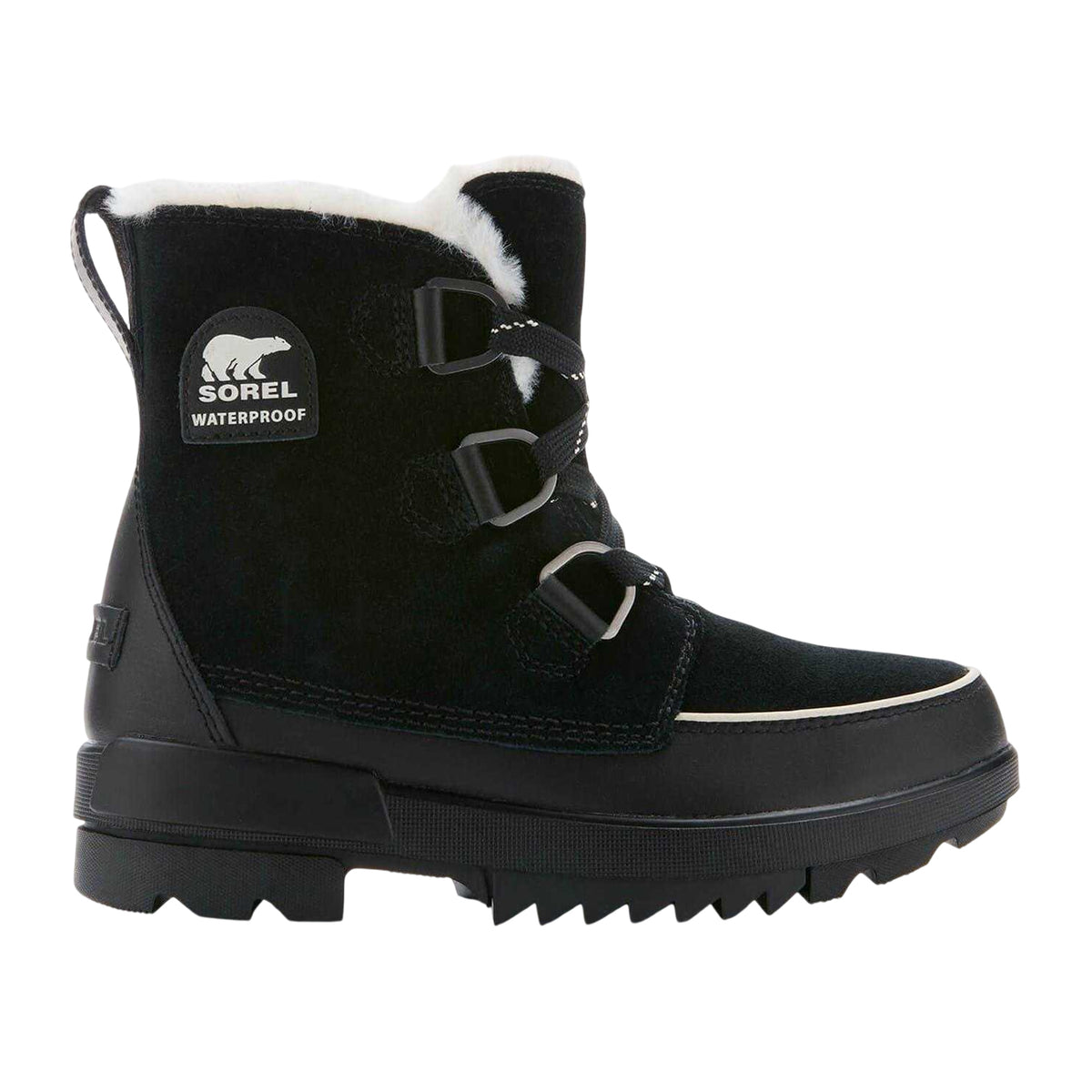 Black - Front - Sorel Womens-Ladies Leather Hiking Winter Boots