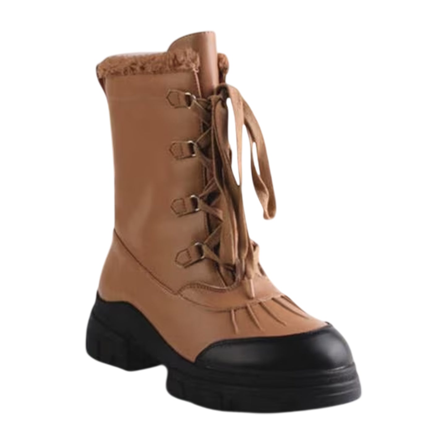 Brown - Front - Where´s That From Womens-Ladies Lace Up Winter Boots