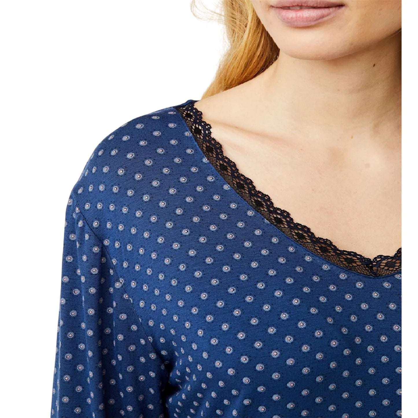 Ensign Blue - Side - CCDK Copenhagen Womens-Ladies Jordan Dotted T-Shirt