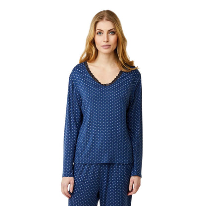 Ensign Blue - Lifestyle - CCDK Copenhagen Womens-Ladies Jordan Dotted T-Shirt