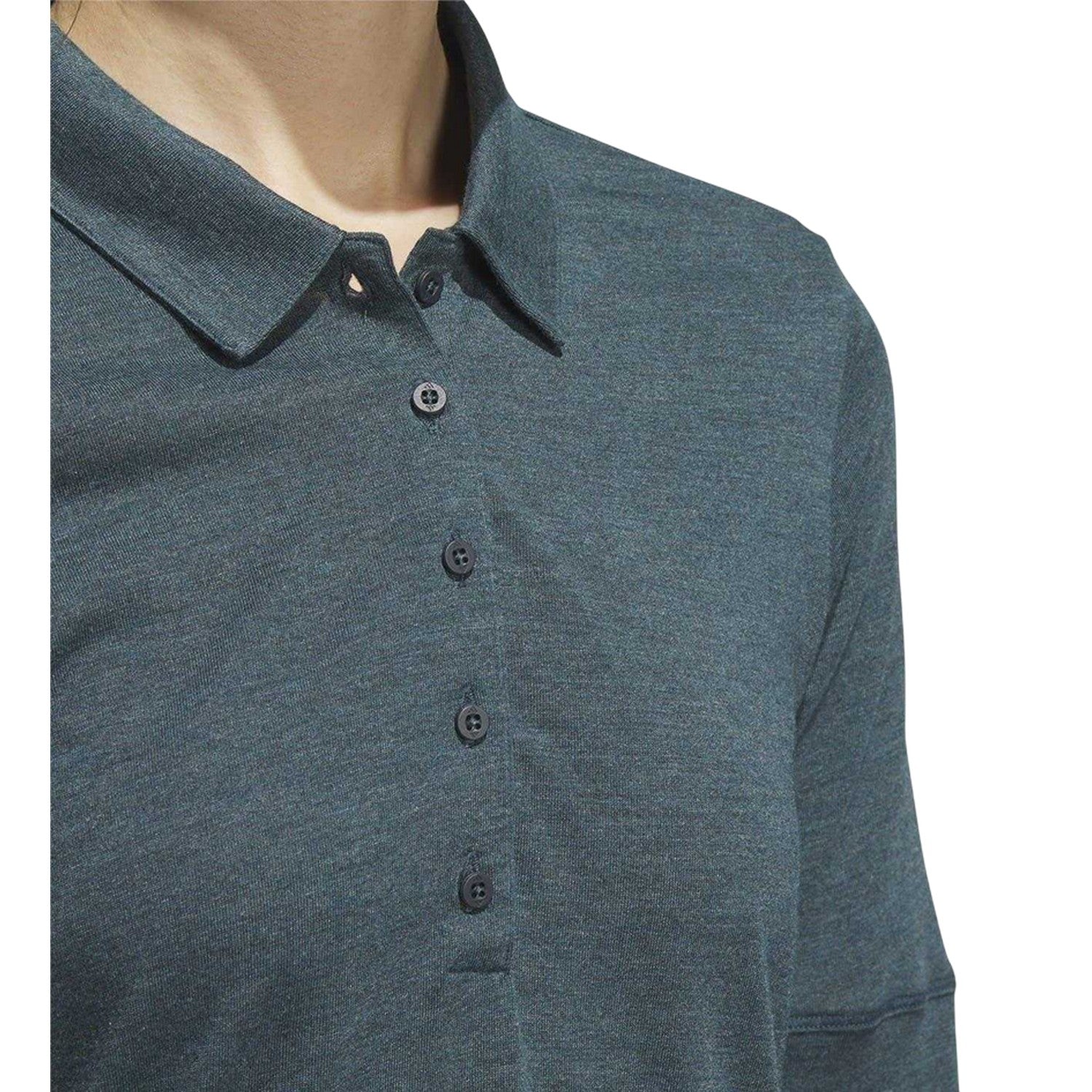 Turquoise - Side - Adidas Womens-Ladies Melange Polo Shirt
