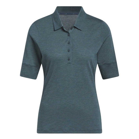 Turquoise - Front - Adidas Womens-Ladies Melange Polo Shirt