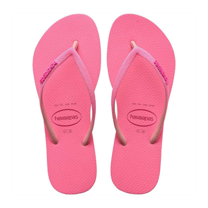 Pink - Side - Havaianas Womens-Ladies Glitter Flip Flops