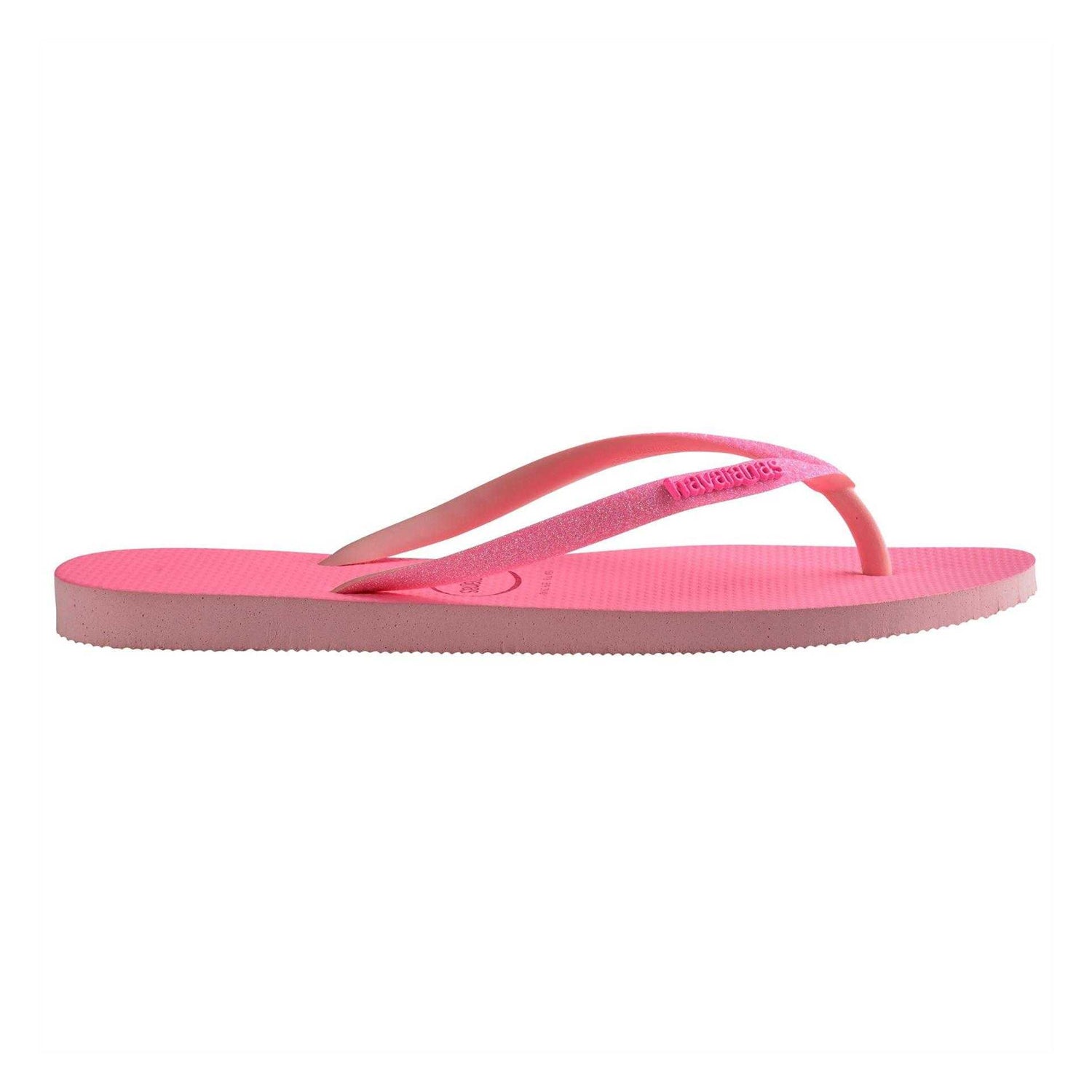 Pink - Front - Havaianas Womens-Ladies Glitter Flip Flops