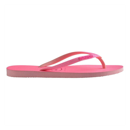 Pink - Front - Havaianas Womens-Ladies Glitter Flip Flops