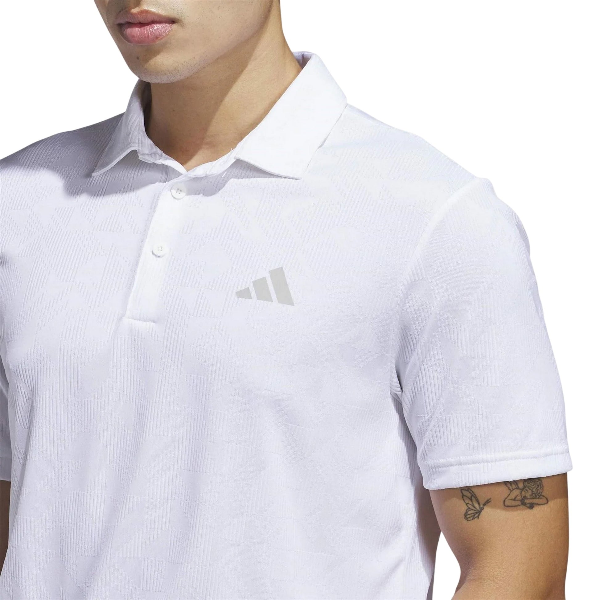 White - Side - Adidas Mens Ultimate365 Climacool Polo Shirt