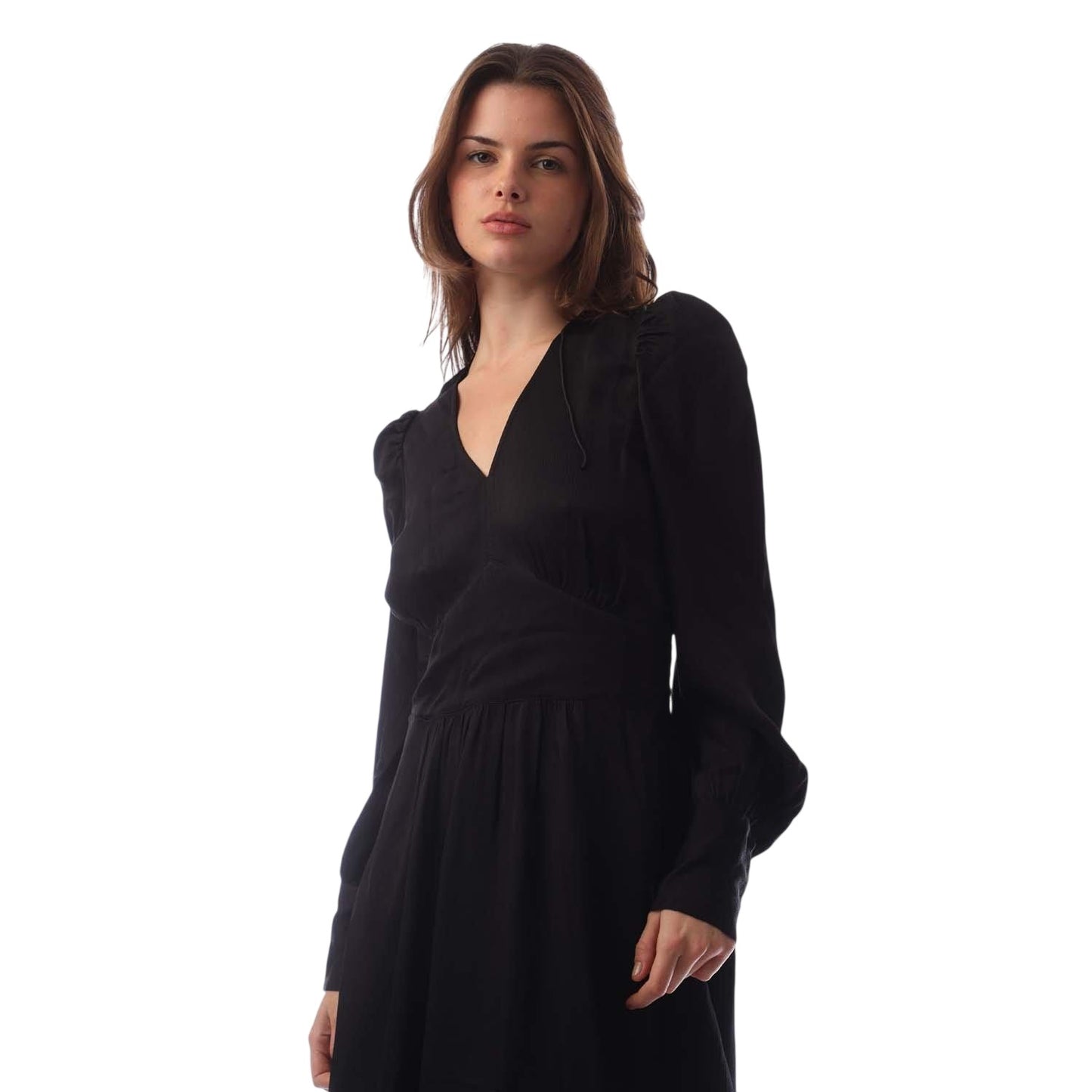 Black - Side - Boss Womens-Ladies Donny Midi Dress