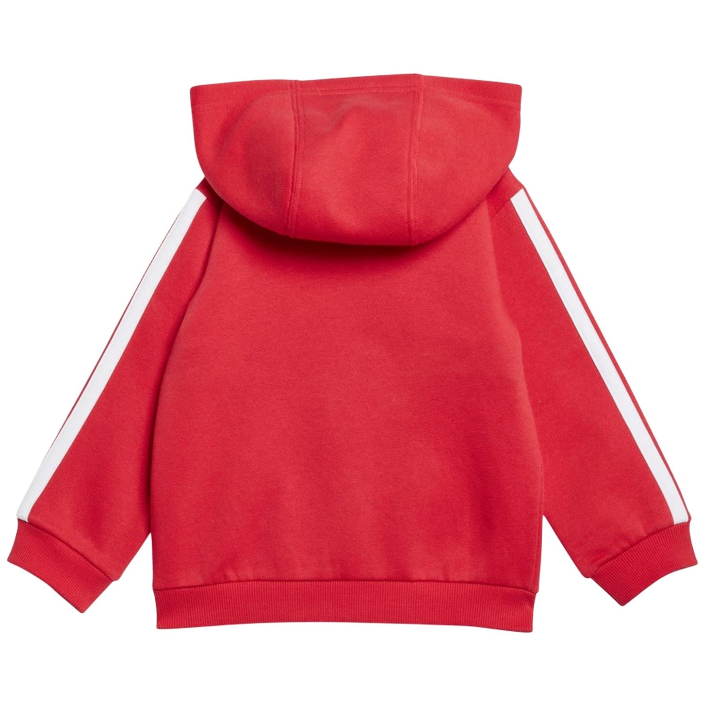 Red-Black - Side - Adidas Toddler Fleece 3 Stripes Tracksuit