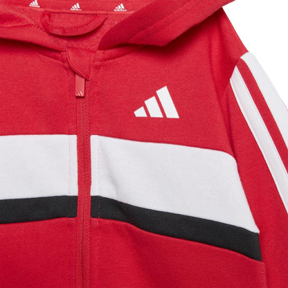 Red-Black - Lifestyle - Adidas Toddler Fleece 3 Stripes Tracksuit