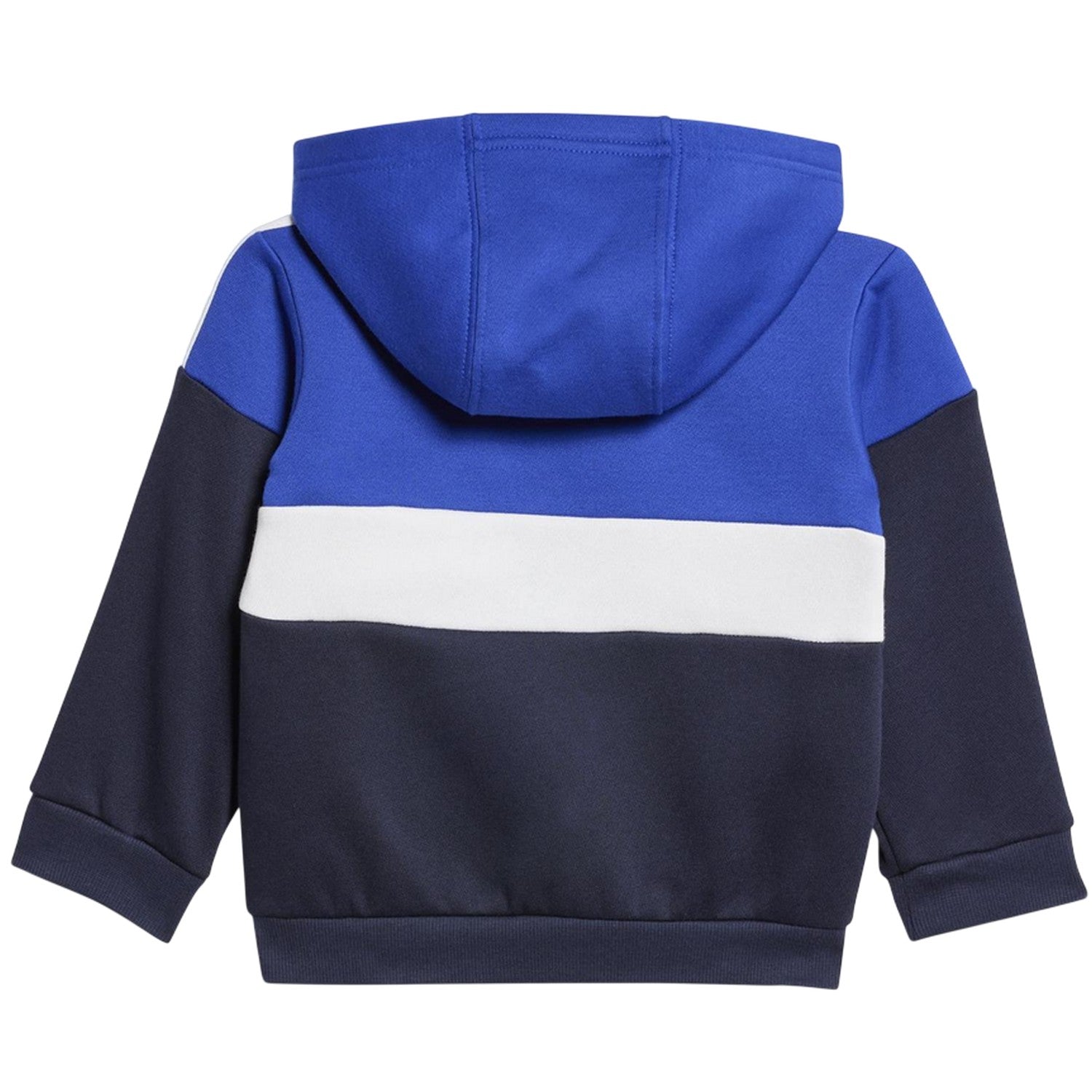 Blue-Grey - Side - Adidas Toddler Fleece 3 Stripes Tracksuit