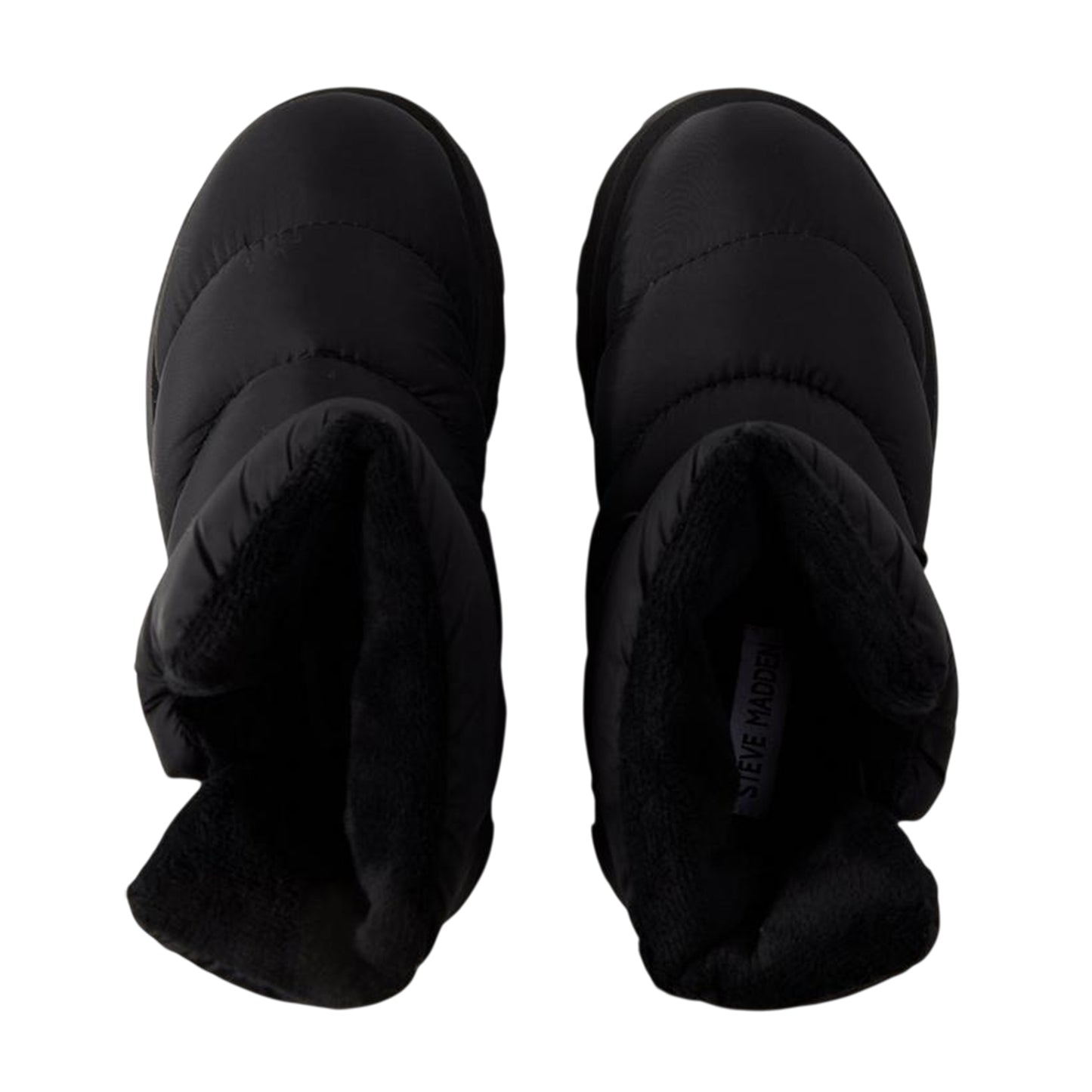 Black - Side - Steve Madden Mens Winter Snow Boots
