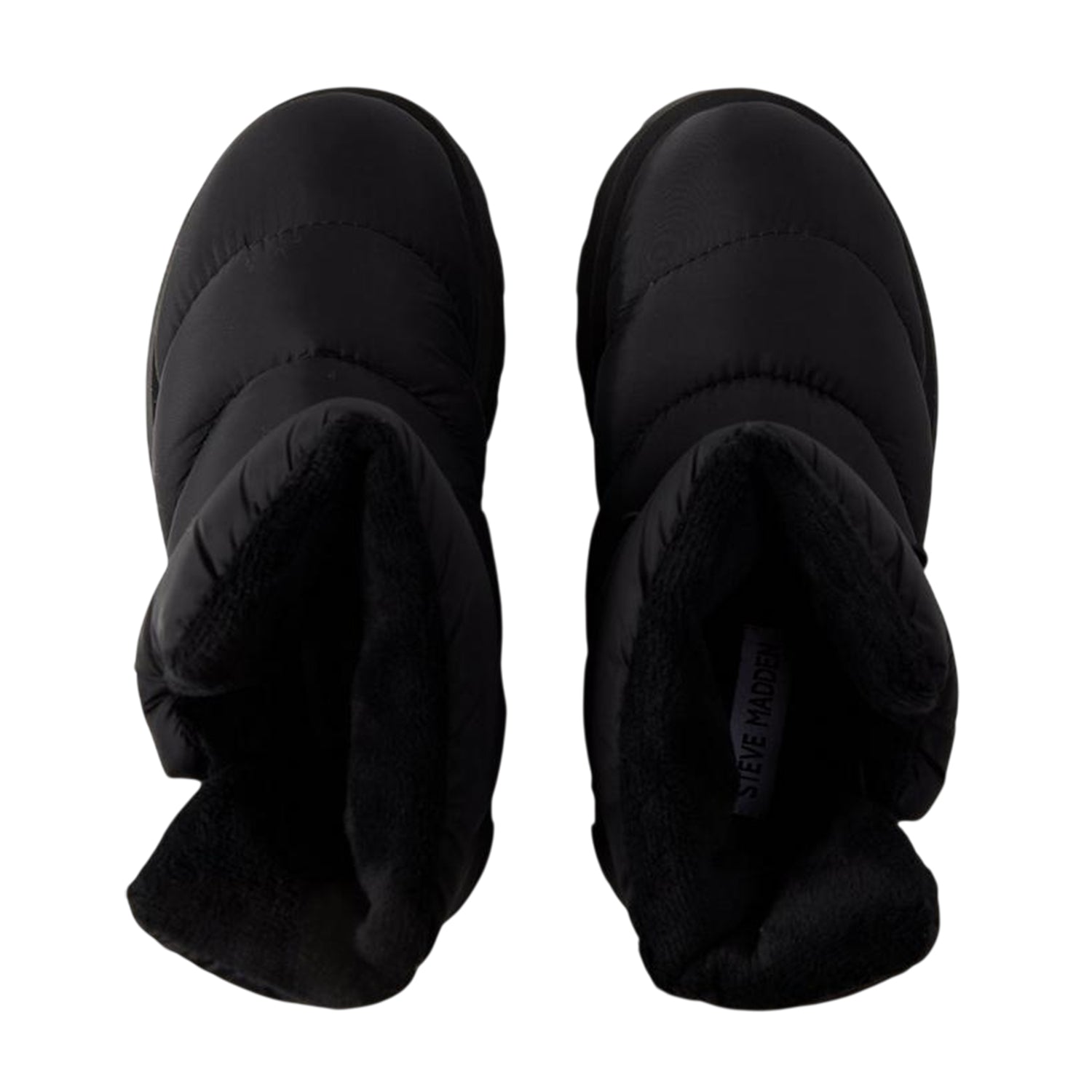 Black - Side - Steve Madden Mens Winter Snow Boots