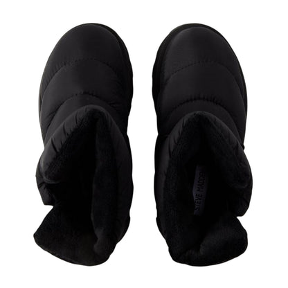 Black - Side - Steve Madden Mens Winter Snow Boots