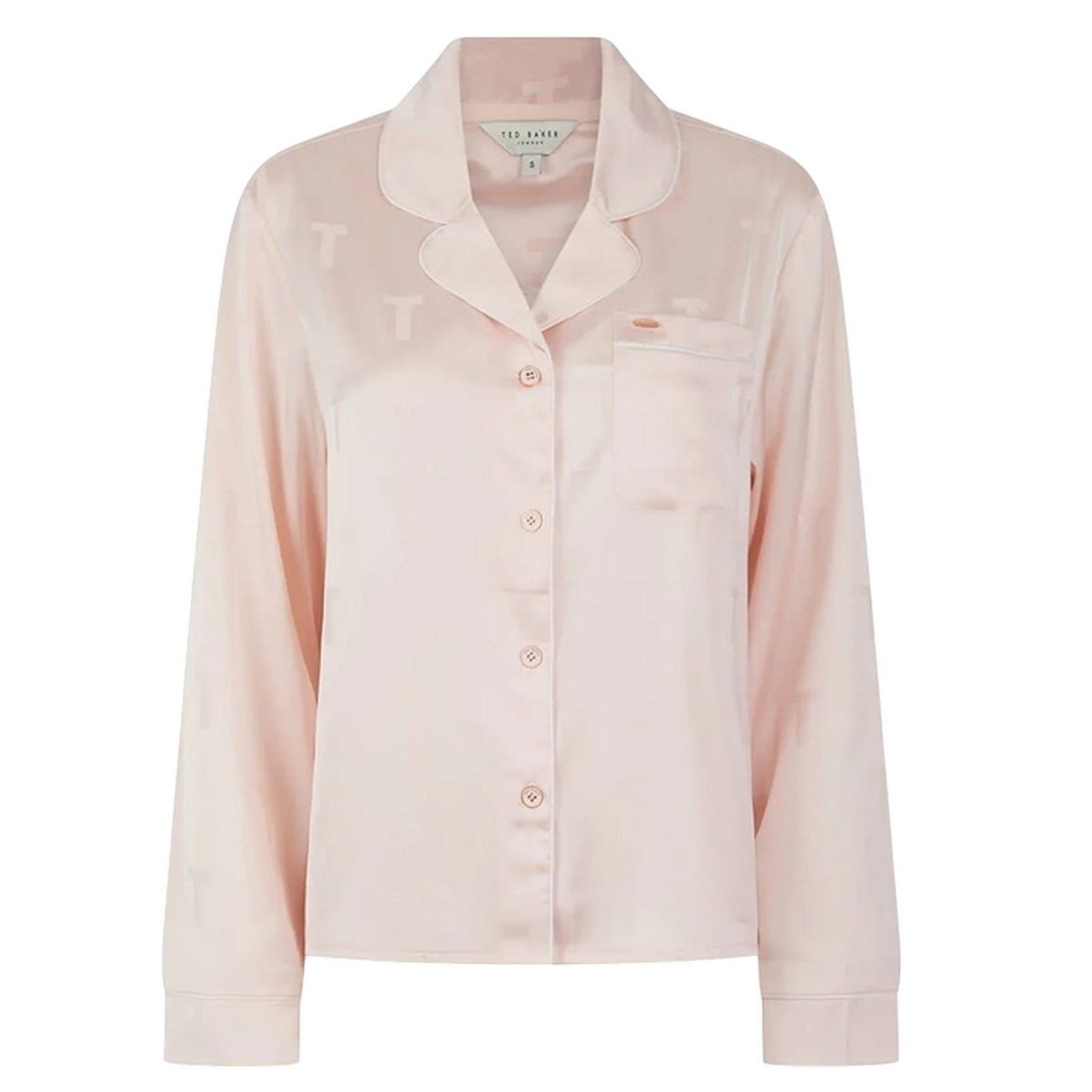 Pink - Back - Ted Baker Womens-Ladies Peggy Satin Long Pyjama Set