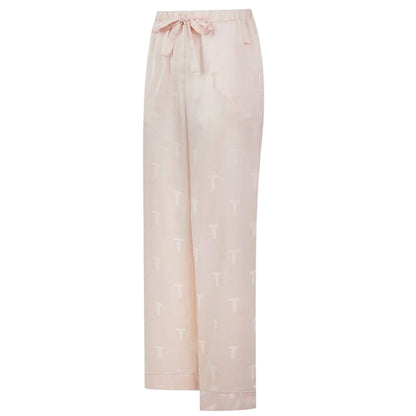 Pink - Side - Ted Baker Womens-Ladies Peggy Satin Long Pyjama Set