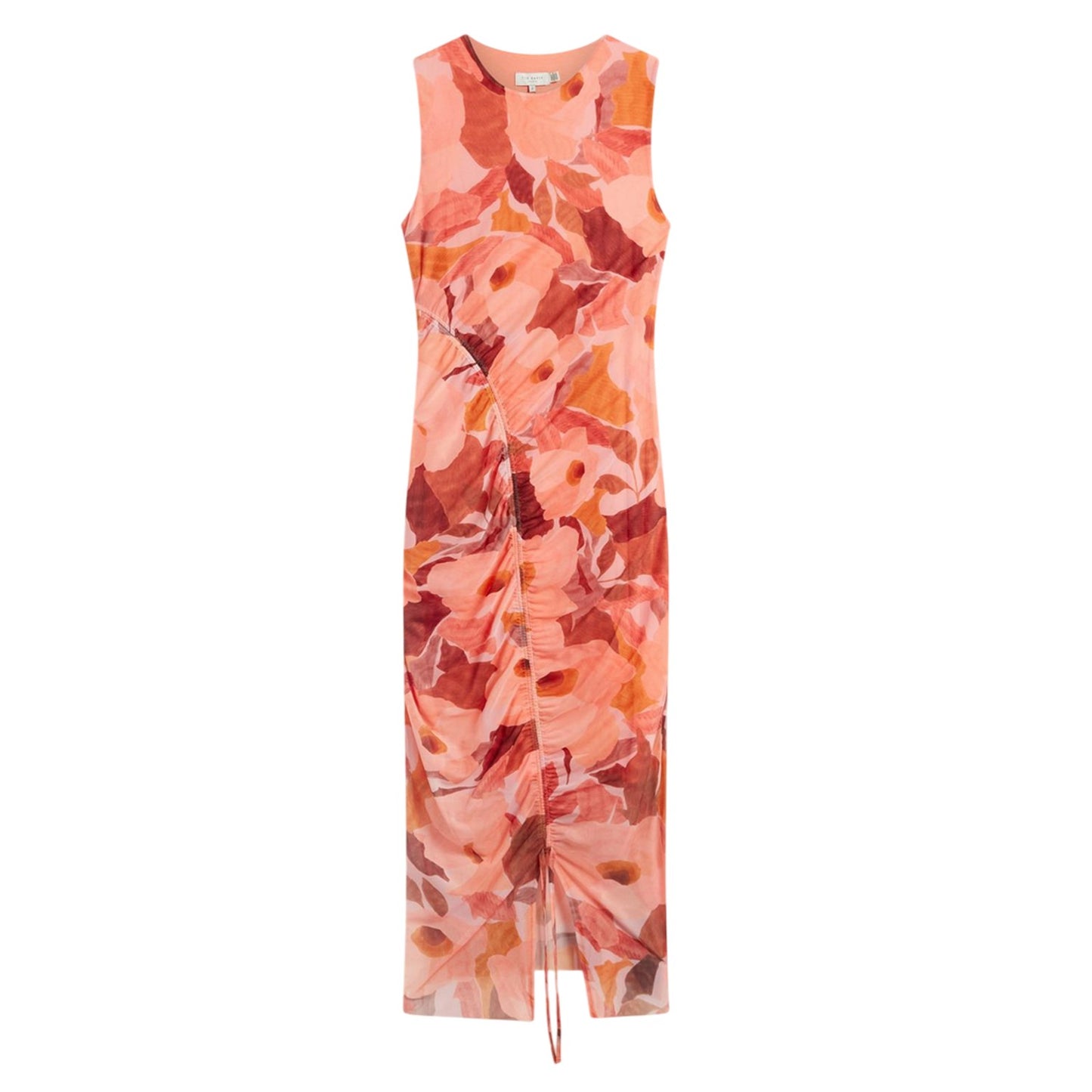 Coral - Front - Ted Baker Womens-Ladies Floral Fitted Bodycon Dress