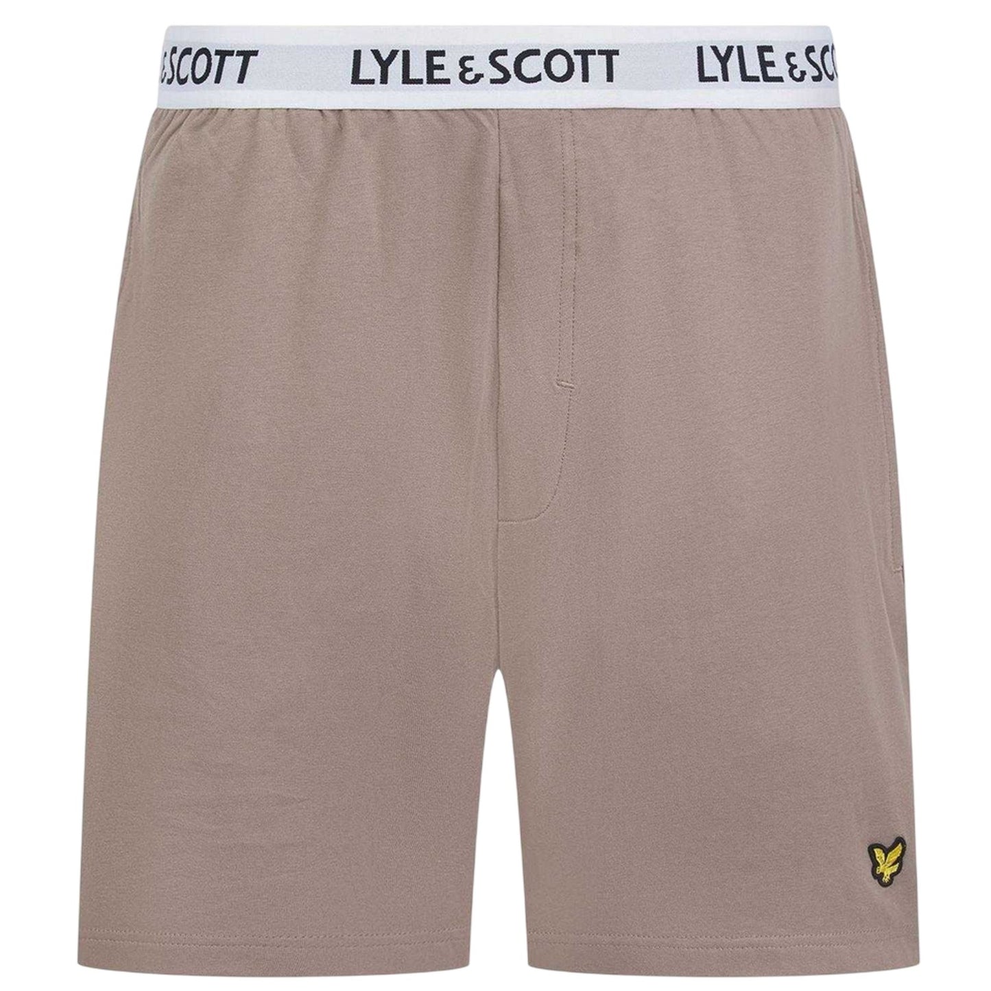 Driftwood - Side - Lyle & Scott Mens Jersey Short Pyjama Set