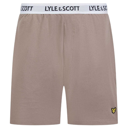 Driftwood - Side - Lyle & Scott Mens Jersey Short Pyjama Set