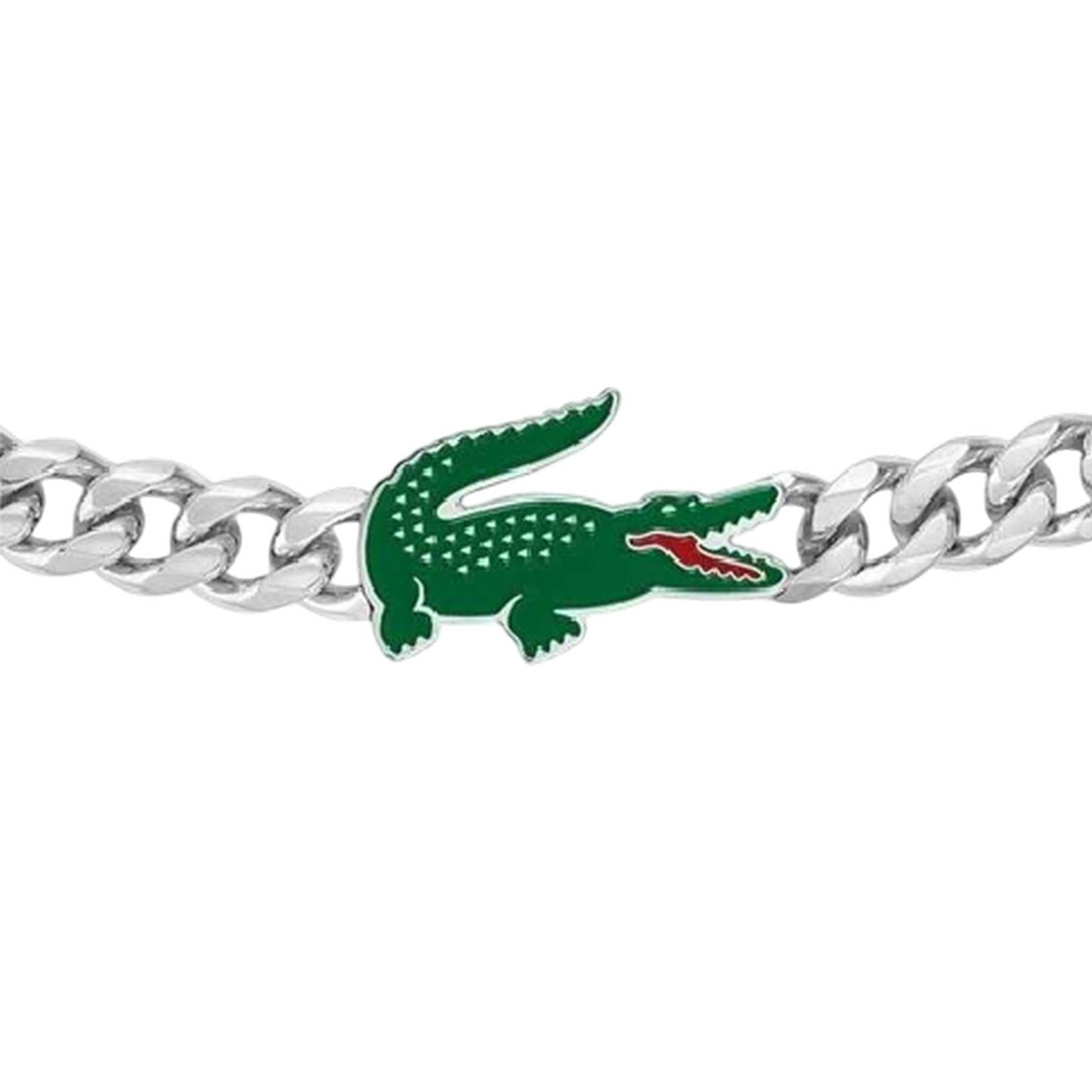 Silver - Back - Lacoste Mens Arthor Logo Bracelet