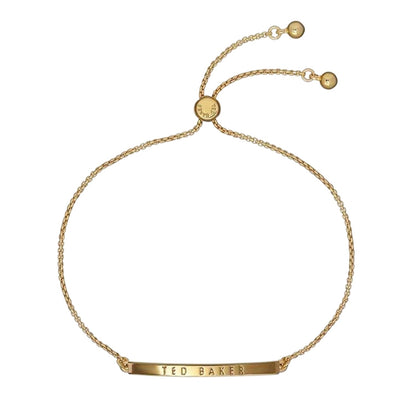 Gold - Front - Ted Baker Womens-Ladies Breena Engraved Logo Everyday Bracelet