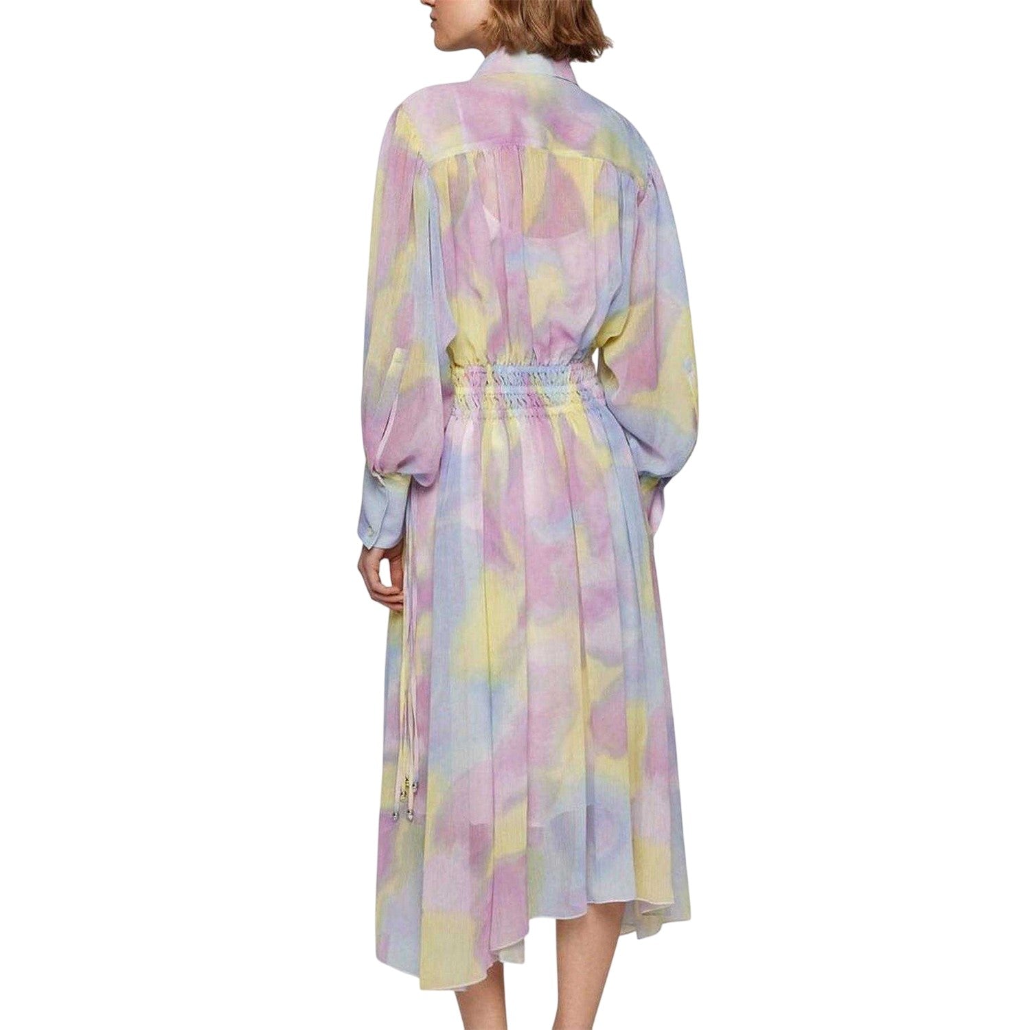 Multicoloured - Back - Boss Womens-Ladies Midi Shirt Dress
