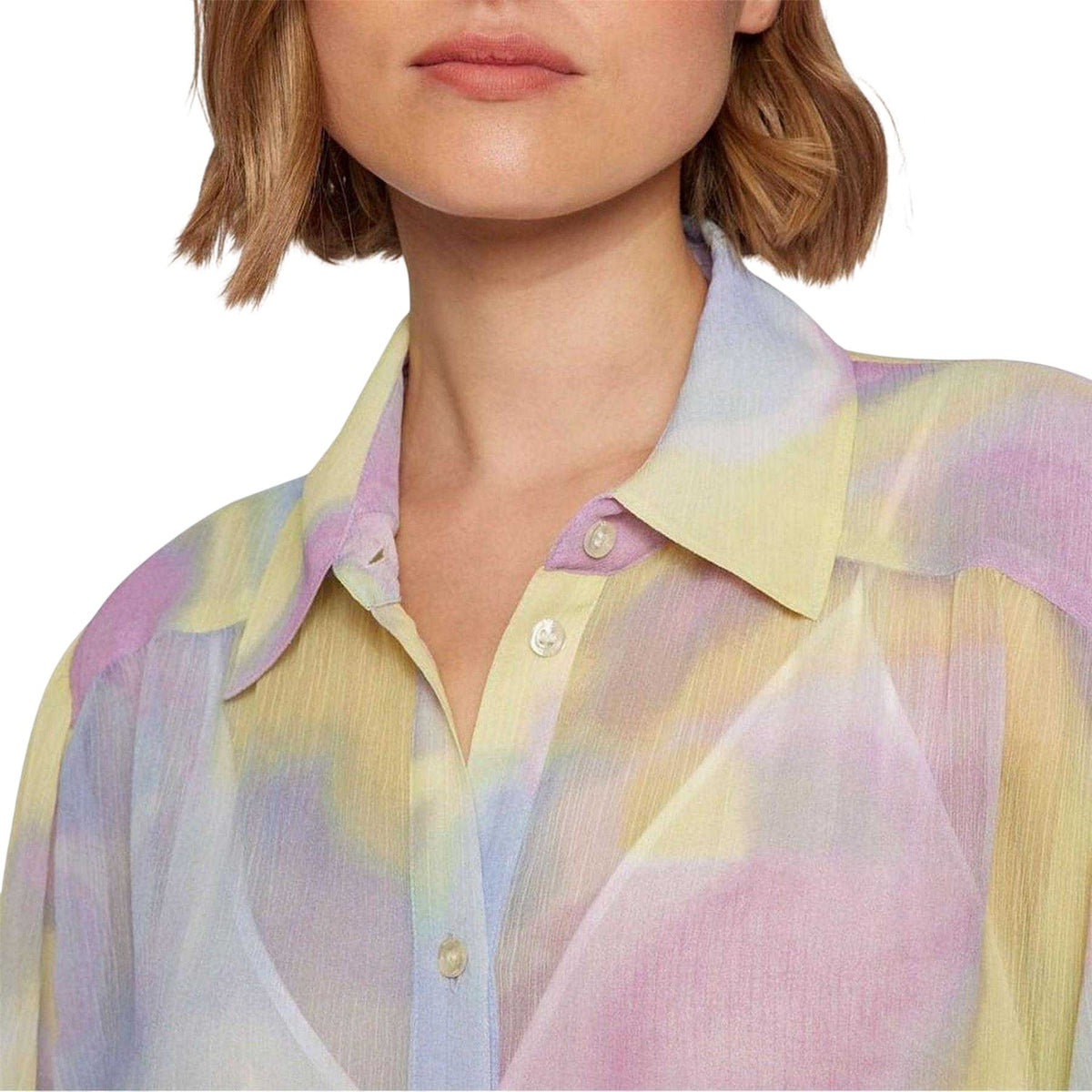 Multicoloured - Side - Boss Womens-Ladies Midi Shirt Dress