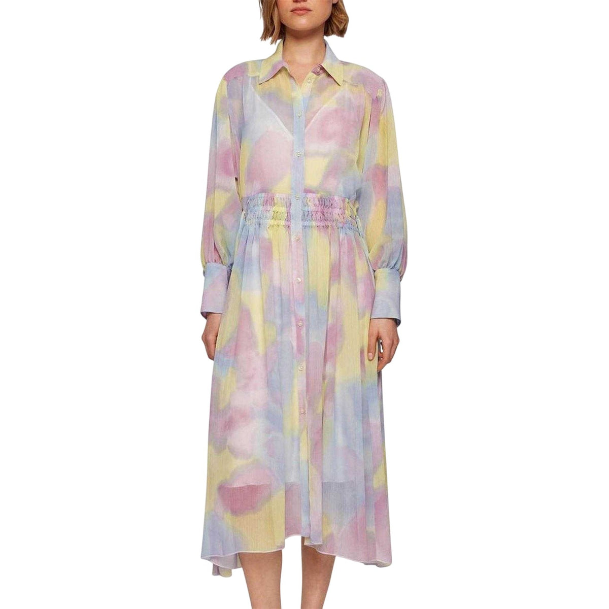 Multicoloured - Lifestyle - Boss Womens-Ladies Midi Shirt Dress
