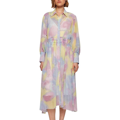 Multicoloured - Lifestyle - Boss Womens-Ladies Midi Shirt Dress