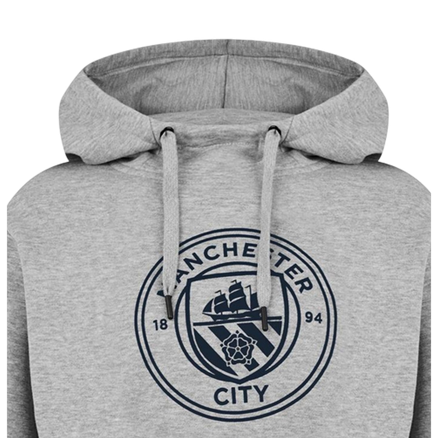Grey - Side - Source Lab Mens Manchester City FC Pullover Hoodie