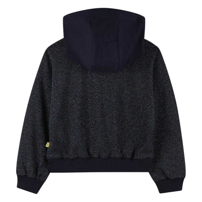 Navy - Back - Billieblush Girls Glitter Hoodie