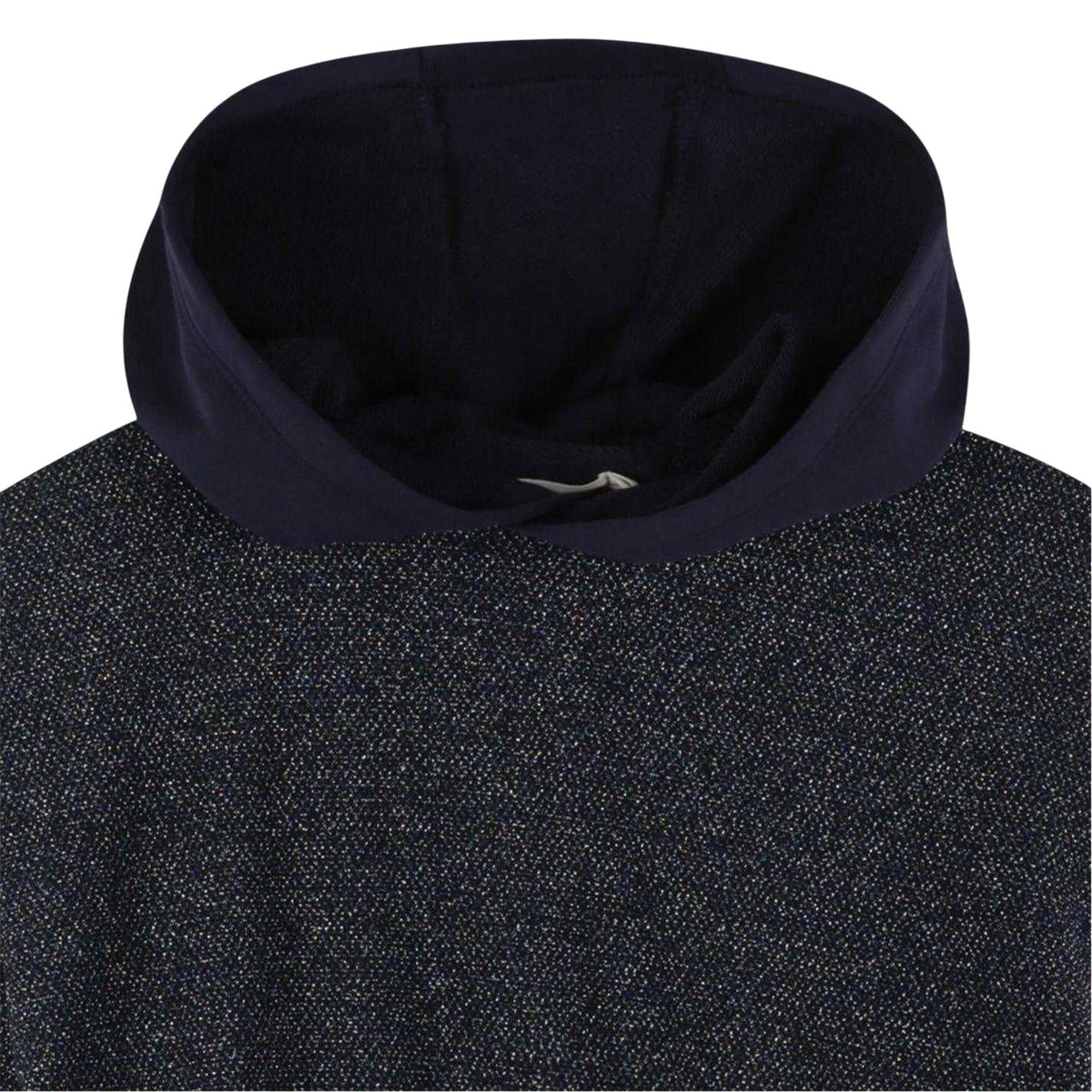 Navy - Side - Billieblush Girls Glitter Hoodie