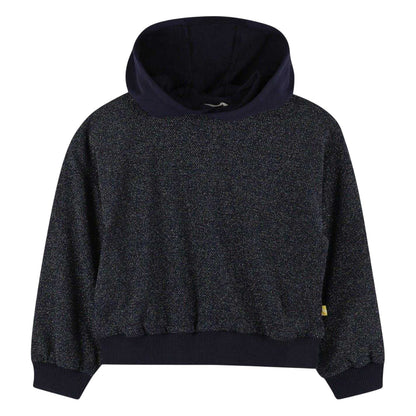 Navy - Front - Billieblush Girls Glitter Hoodie