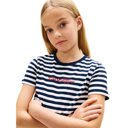 Night Navy - Lifestyle - Tommy Hilfiger Girls Striped T-Shirt & Shorts Set