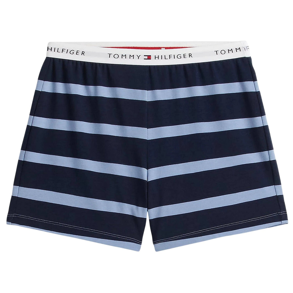 Blue - Side - Tommy Hilfiger Childrens-Kids Essential Striped Short Pyjama Set